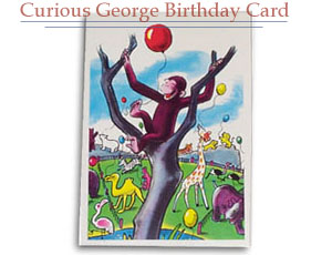 Curious George Birthday Card